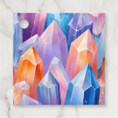 Kleurrijke Rock Crystal Art Gift Labels (Voorkant)