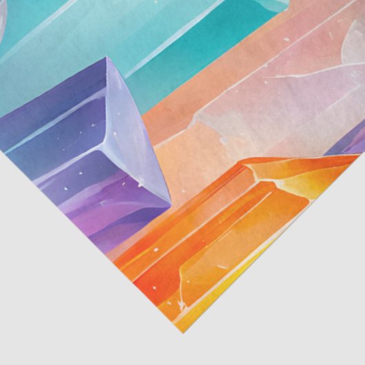 Kleurrijke Rock Crystal Art Tissue Paper Tissuepapier (Detail)