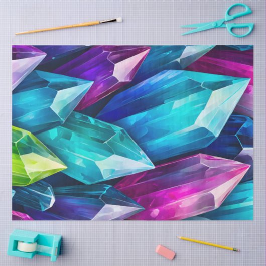 Kleurrijke Rock Crystal Art Tissue Paper Tissuepapier (Craft)