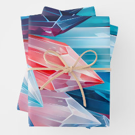Kleurrijke Rock Crystal Art Wrapping Paper Sheets