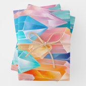 Kleurrijke Rock Crystal Art Wrapping Paper Sheets