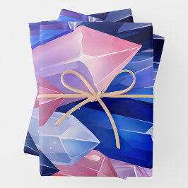 Kleurrijke Rock Crystal Art Wrapping Paper Sheets