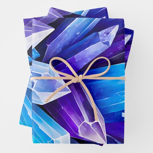 Kleurrijke Rock Crystal Art Wrapping Paper Sheets