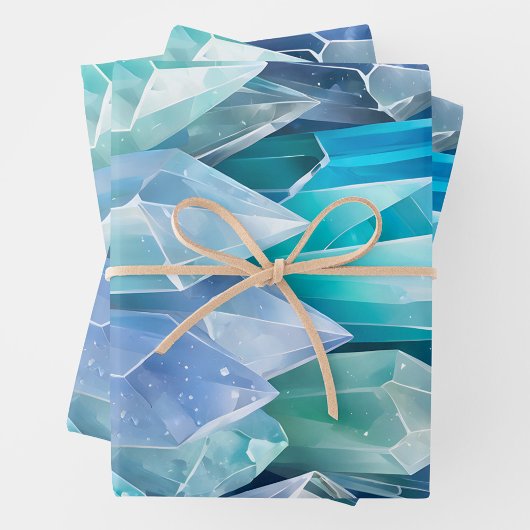 Kleurrijke Rock Crystal Art Wrapping Paper Sheets