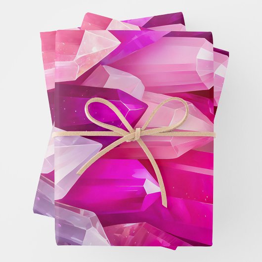 Kleurrijke Rock Crystal Art Wrapping Paper Sheets