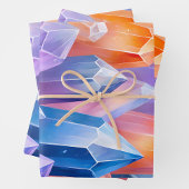 Kleurrijke Rock Crystal Art Wrapping Paper Sheets