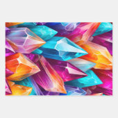 Kleurrijke Rock Crystal Art Wrapping Paper Sheets (Voorkant 3)