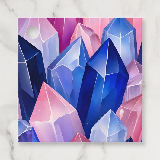 Kleurrijke Rock Crystal Kunst Cadeau Labels (Voorkant)