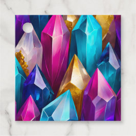 Kleurrijke Rock Crystal Kunst Cadeautags Bedankjes Labels