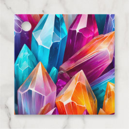 Kleurrijke Rock Crystal Kunst Cadeautags Bedankjes Labels
