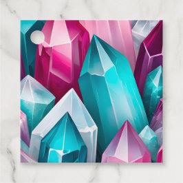 Kleurrijke Rock Crystal Kunst Cadeautags Bedankjes Labels