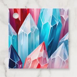 Kleurrijke Rock Crystal Kunst Cadeautags Bedankjes Labels