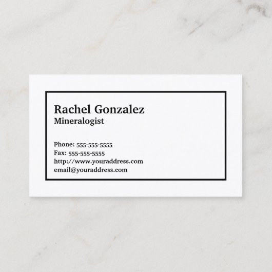 Kleurrijke Rock Dunne Sectie met Naam en Monogram Visitekaartje (Achterkant)