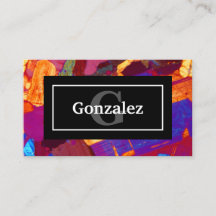 Kleurrijke Rock Dunne Sectie met Naam en Monogram