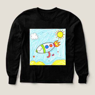 Kleurrijke Rocket Doodle Fun Space Art