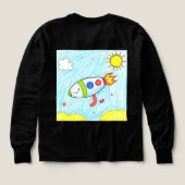 Kleurrijke Rocket Doodle Fun Space Art (Achterkant)
