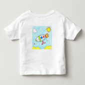 Kleurrijke Rocket Doodle Fun Space Art Kinder Shirts (Achterkant)