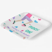 Kleurrijke rockklimmer papieren bordje (Gebogen)