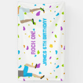 Kleurrijke rockklimmer spandoek (Verticaal)