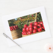 Kleurrijke rode appel oogst Thanksgiving rechthoek Rechthoekige Sticker (Envelop)