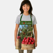Kleurrijke rode appelboomgaard schort (Insitu)