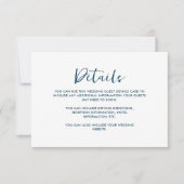 Kleurrijke rode bloemige bruiloft gast detail blau (Voorkant)