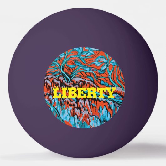 Kleurrijke rode en blauwe magische bossen pingpongbal (Voorkant)