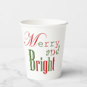 Kleurrijke rode en groene vrolijke en heldere papi papieren bekers (Achterkant)