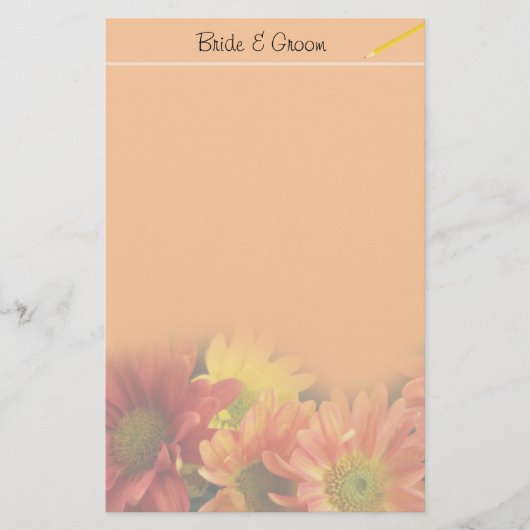 Kleurrijke rode, gele en oranje melkbloemen. (Voorkant)