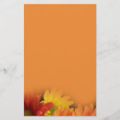 Kleurrijke rode, gele en oranje melkbloemen. briefpapier (Voorkant)