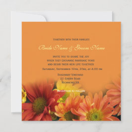 Kleurrijke rode, gele, oranje madeliefjes bloemen  kaart