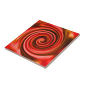 Kleurrijke rode gele zwemmen Abstracte kunststapel Tegeltje (Zijkant)