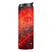 Kleurrijke Rode Glitter Thermische Tumbler 12oz Thermosbeker (Gedraaid links)