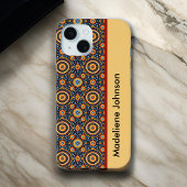 Kleurrijke Rode Gouden Blauwe Stamcirkels Geometri Case-Mate iPhone Case