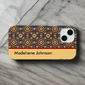 Kleurrijke Rode Gouden Blauwe Stamcirkels Geometri Case-Mate iPhone Case