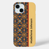 Kleurrijke Rode Gouden Blauwe Stamcirkels Geometri Case-Mate iPhone Case (Achterkant)