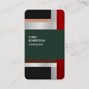 Kleurrijke rode grijs, groen aangepast visitekaartje