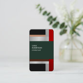 Kleurrijke rode grijs, groen aangepast visitekaartje (Staand voorkant)