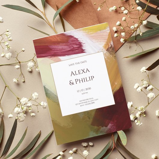 Kleurrijke rode groene hand geschilderde Abstracte Kaart