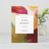 Kleurrijke rode groene hand geschilderde Abstracte Kaart (Staand voorkant)