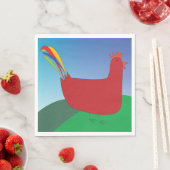 Kleurrijke Rode Haan met Regenboogstaart op Heuvel Servet (Insitu)