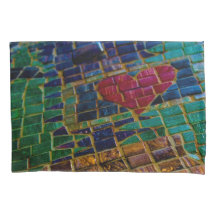 Kleurrijke rode hart mozaïek