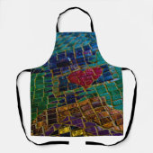 Kleurrijke rode hart mozaïek schort (Voorkant)