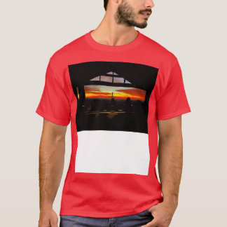 Kleurrijke Rode Hemel op  Plaats T-shirt