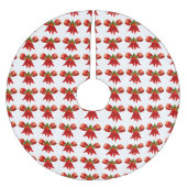 Kleurrijke rode kerstbogen Holiday Cheer Kerstboom Rok (Voorkant)