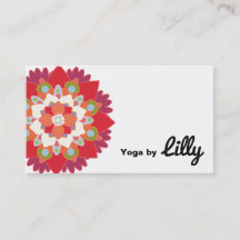 Kleurrijke Rode Lotus Bloem Yoga Instructeur