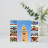 Kleurrijke rode Marrakech Marokkaanse architectuur Briefkaart (Staand voorkant)