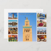 Kleurrijke rode Marrakech Marokkaanse architectuur Briefkaart (Voorkant / Achterkant)