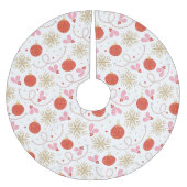 Kleurrijke rode retro kerstversiering patroon kerstboom rok (Voorkant)