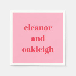 Kleurrijke Rode Roze Moderne Eenvoudige Huwelijksd Servet